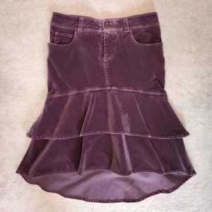H&M Purple Velvet Layered Skirt, Size 4